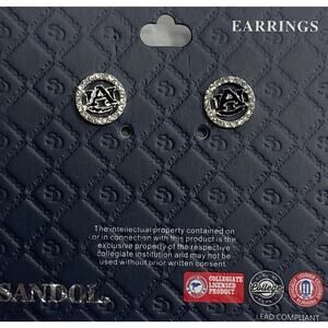 Auburn Tigers Women's Blue Eugenia Stud Earrings, NCAA